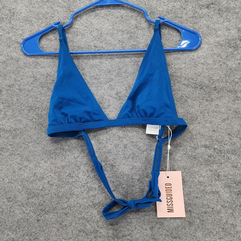 Missguided Bikini Top Womens US 8 Minimal Blue